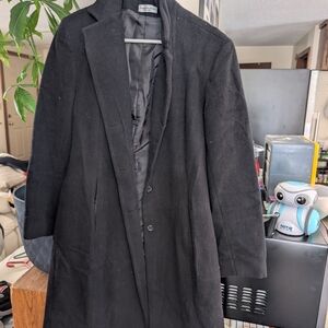 Elegant Black Men's Trench Coat